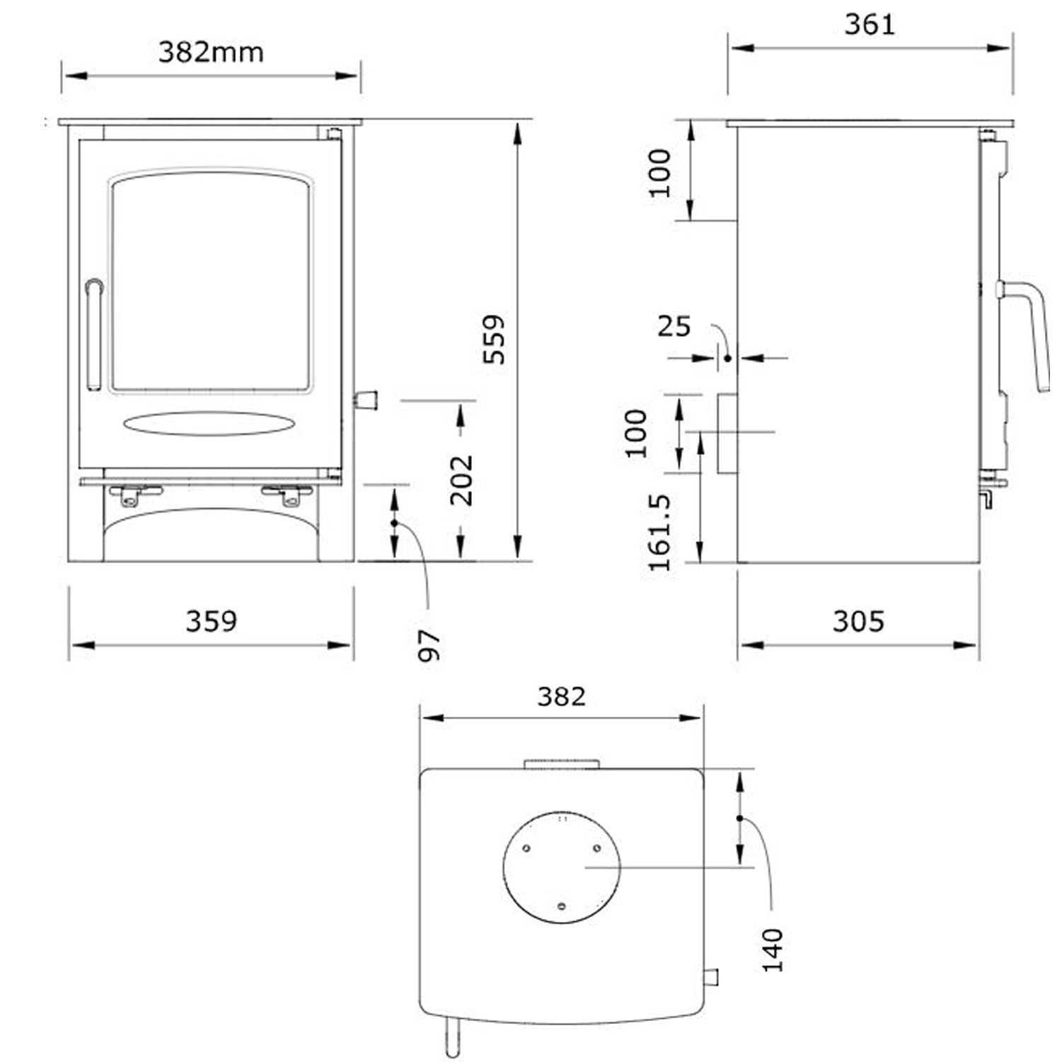 Henley Sherwood Stove 5kW Wood Burning Multi Fuel Defra Approved - Image 4