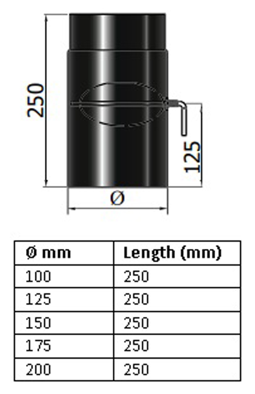 fixed length with damper - 250mm - 6 inch - Image 2