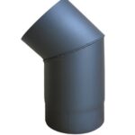 6 inch Flue Pipe - 45 Degree Elbow GREY Single Wall Flue Pipe