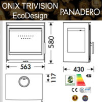 Panadero Onyx Wall Hung Stove 7kw - Image 2