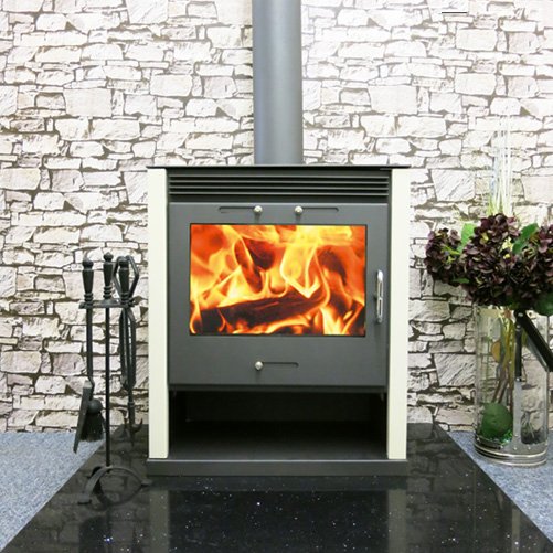 Ruben B 21kw Contemporary Multi-fuel Wood Burning Stove with Back Boiler For Central Heating / Hot Water - Image 5