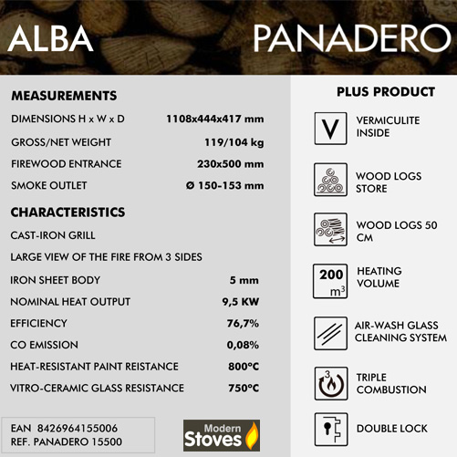 Alba 10kw Sand Stone - 3 Sided Wood Burning Multi-Fuel Stove - Image 4
