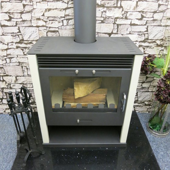 Ruben B 21kw Contemporary Multi-fuel Wood Burning Stove with Back Boiler For Central Heating / Hot Water - Image 6