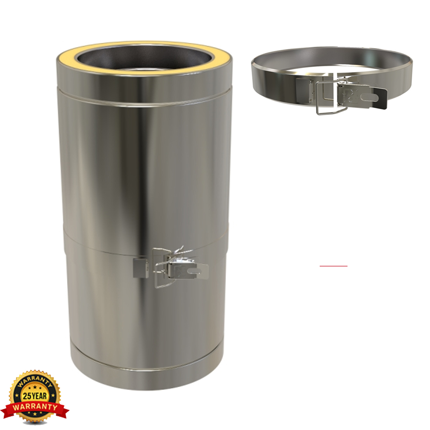 Adjustable Twin Wall Flue Pipe 250-350mm 5 inch TwPro