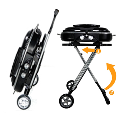 BBQ Portable Gas Folding 2 Burners High Quality Ideal for Camping, Easy To Store - Image 3
