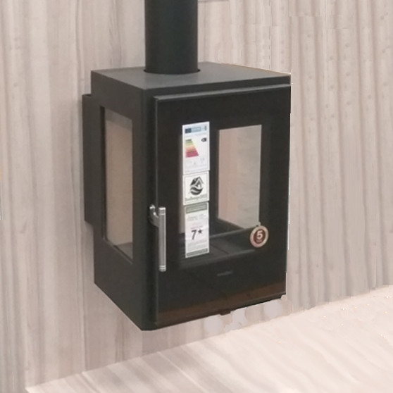 Inca "WALL HUNG" 10kw 3 Sided Wood Burning Multi-Fuel Stove - Image 3