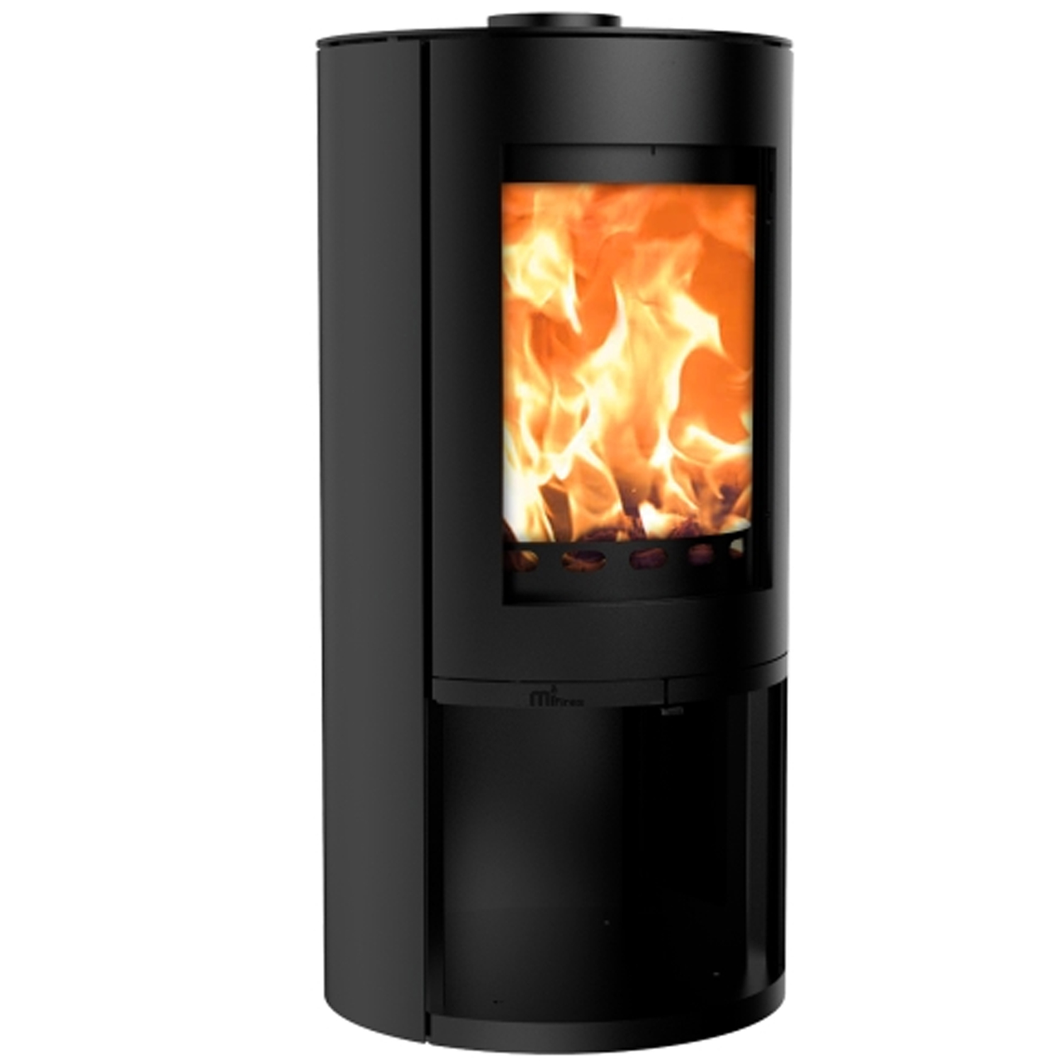 Rondo 5kw Wood Burning Curved Stove With Log Store - Image 5