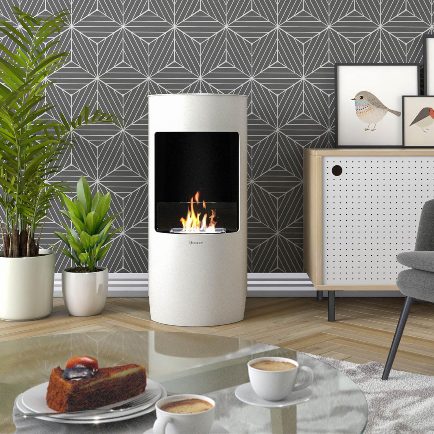 Henley Paris Bio ethanol Stove White - Image 3