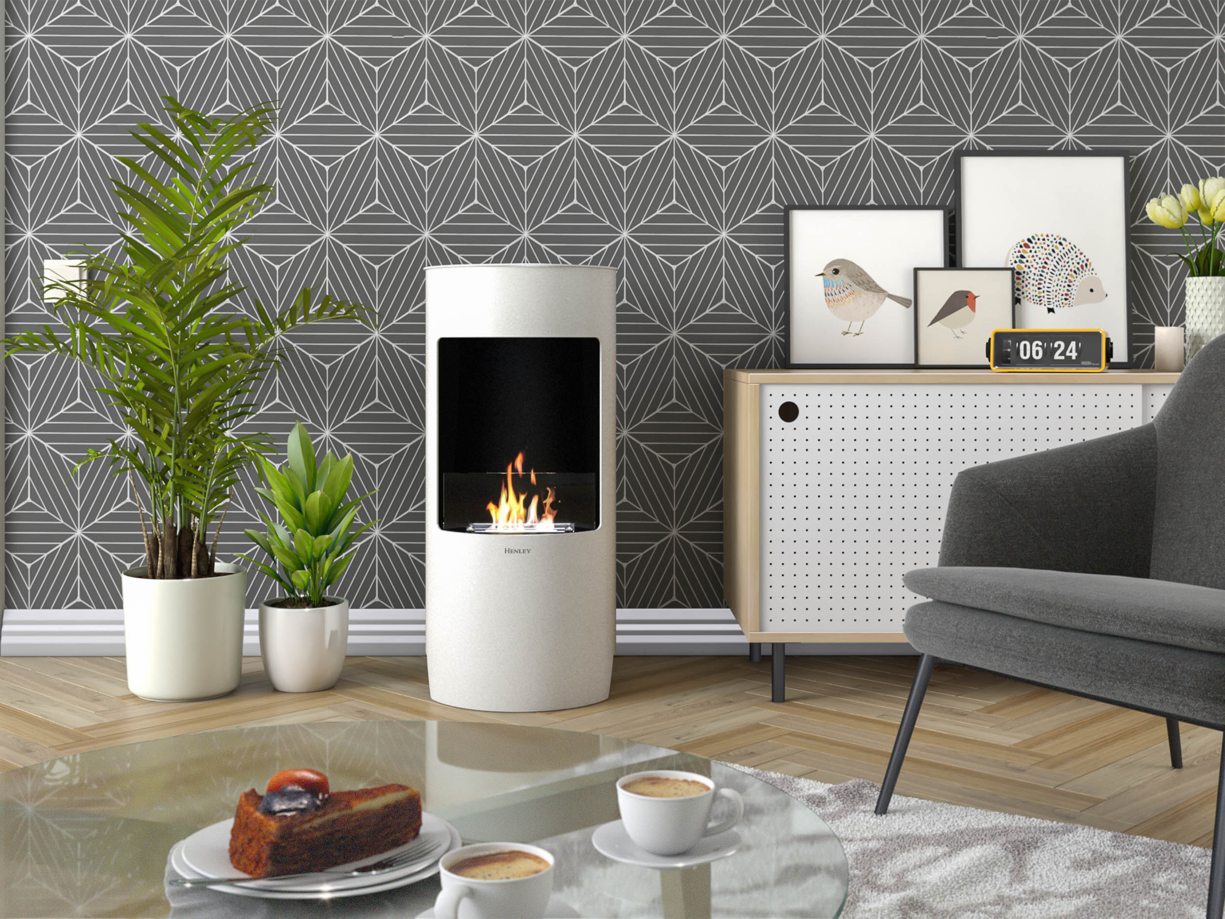 Henley Paris Bio ethanol Stove White - Image 2