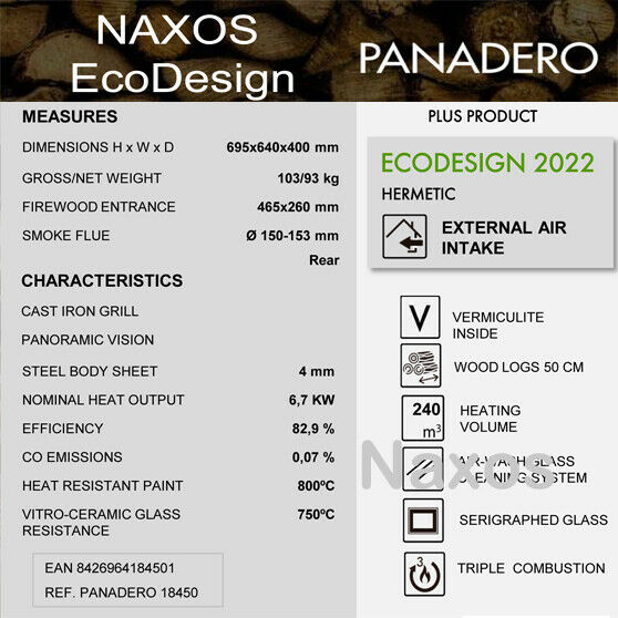 The Naxos 10kw Wood Burning - Multi-fuel Stove on a stand - Image 2