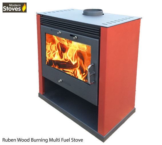 Wood Burning Stove Back Boiler Ruben BO For Central Heating Vented or Un-Vented 21kw Wood Burning Multi-fuel Stove - Image 2