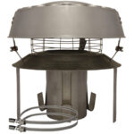 6" Pot Hanging Anti Down Draft Cowl For Flexible Flue Liner