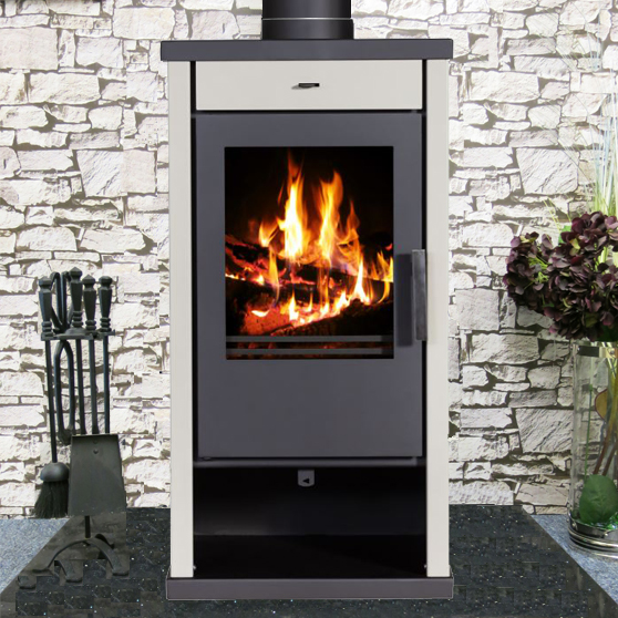 Essa Lux Ivory 12kw Wood Burning Multi-Fuel Stove - Image 2