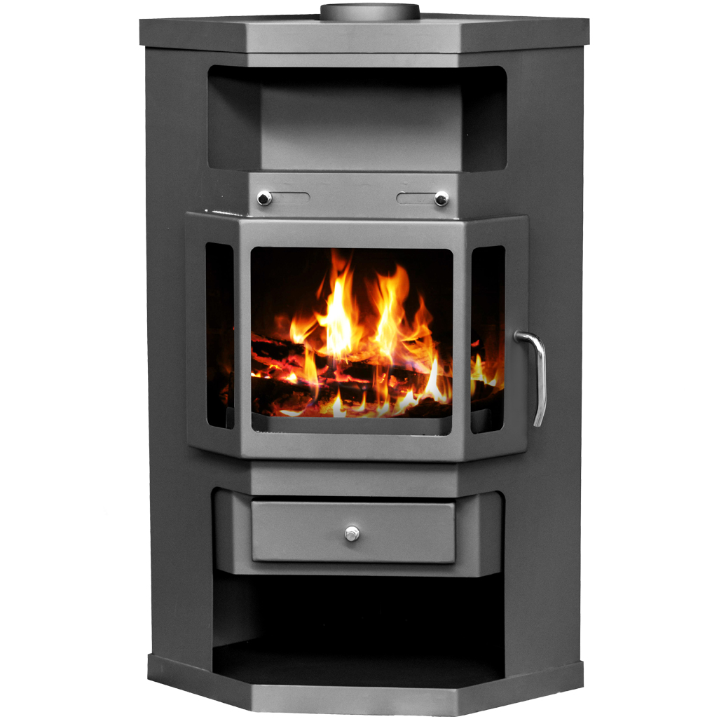 Panama 10kw Corner Multi-Fuel, Wood Burning Contemporary Stove - Image 2