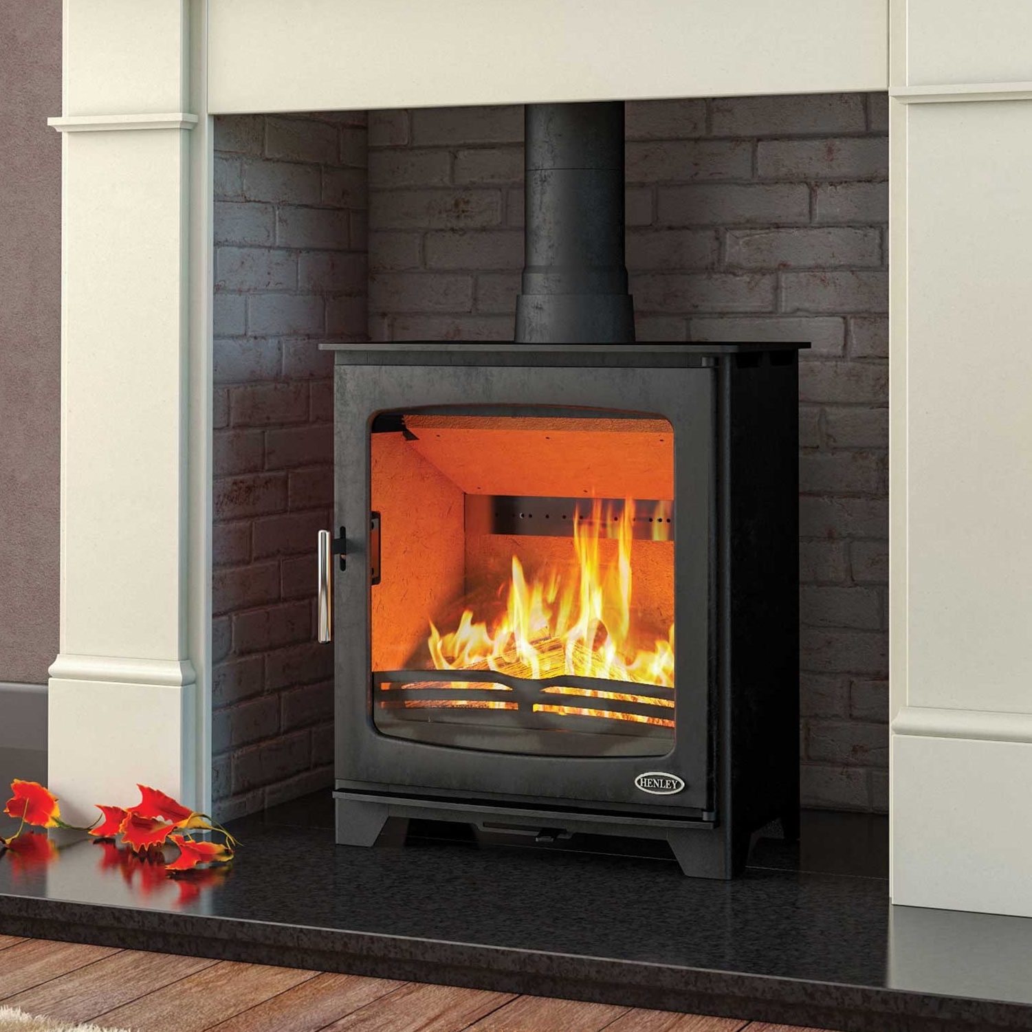 Henley Hazelwood Landscape 5kw Defra Approved Wood Burning Stove - Image 2