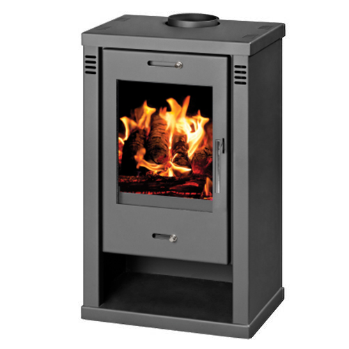 Multi-fuel Wood Burning Stove Verona 12kw with Log Store - Image 3