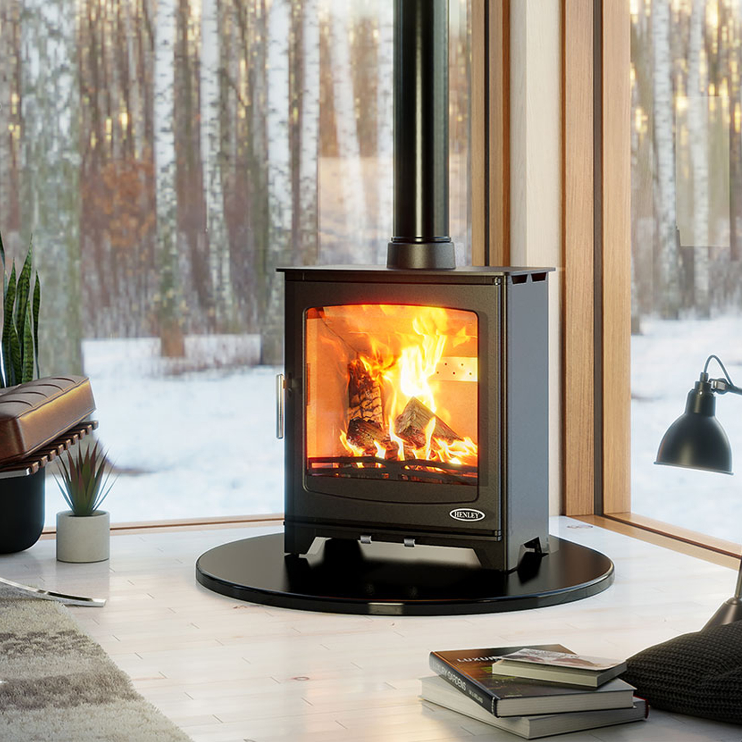 Henley Willow 5kw Wood Burning Multi-Fuel Stove 5 Inch Flue - Image 3