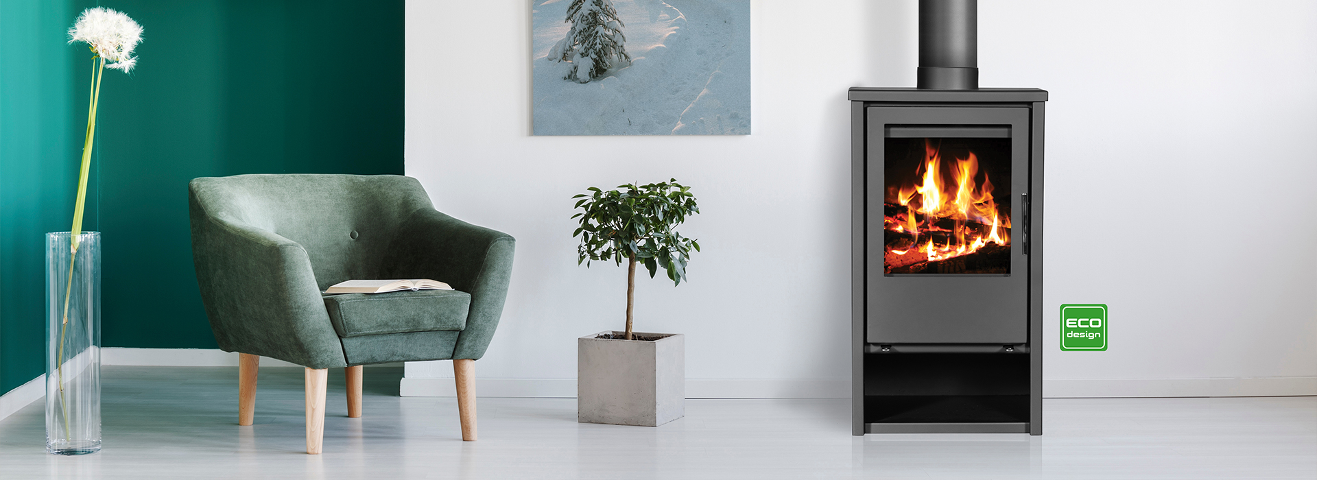 Wood Burning Multi-Fuel Stove 9kw Regina Eco Design 83% Efficient - Image 2