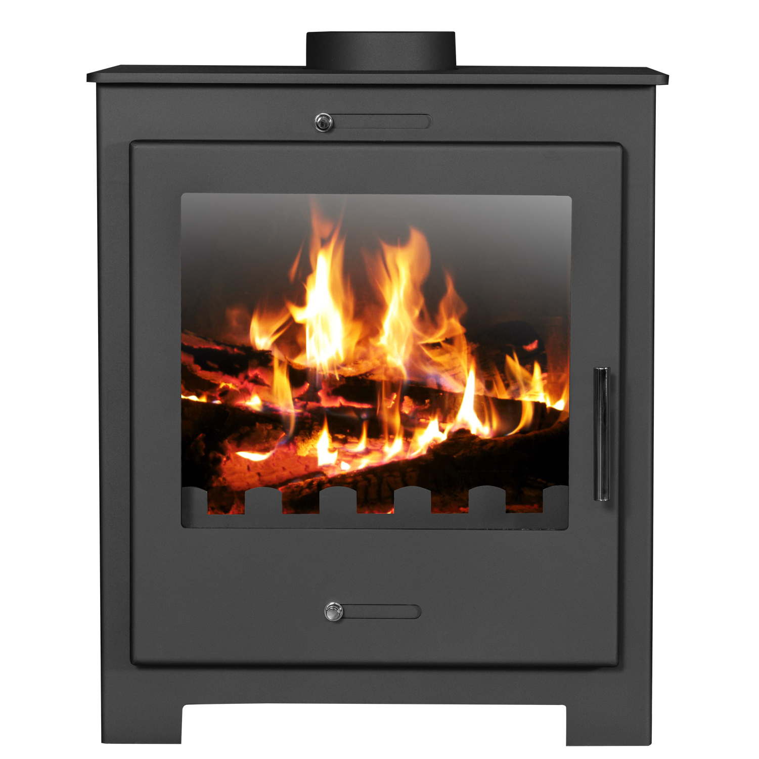 Wood Burning Stove DOUBLE SIDED Brita 2 Sided 18kw Contemporary Multi-fuel - Image 2
