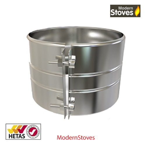 Structural Locking Band for Twin Wall Insulated Flue Pipe, Stainless - 6 inch - 150mm Convesa - Image 2