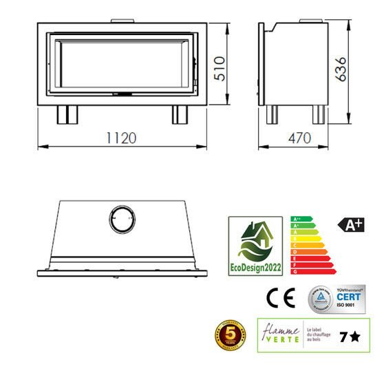 Panadero 101-S Inset 9kw Fire / Stove ( Multi-fuel) Wood Burner - Image 5