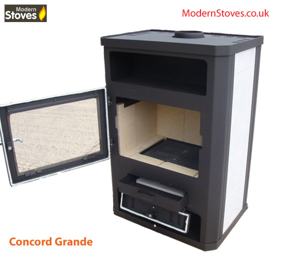 Grande 16kw Multi-Fuel, Wood Burning Contemporary Stove - Image 3