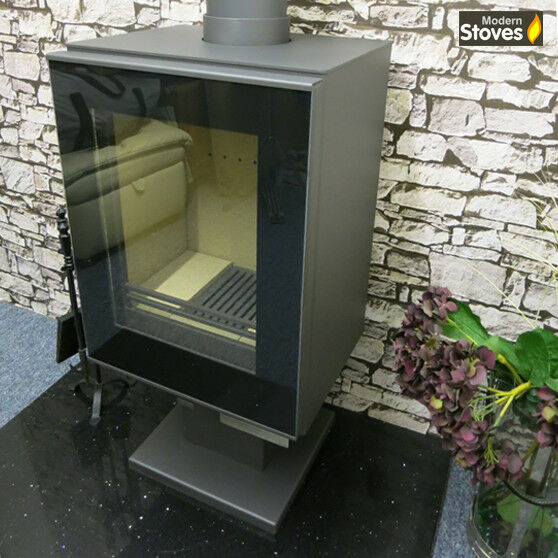 Rhyton Stove 12kw Contemporary Wood Burning Multi-Fuel With Pedestal Stand - Image 5
