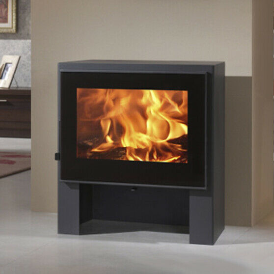 The Naxos 10kw Wood Burning - Multi-fuel Stove on a stand