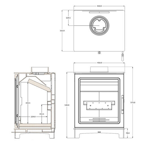 Mi Fires Skiddaw 5kw Defra Approved Wood Burning Log Burner Fire Modern Stoves - Image 3