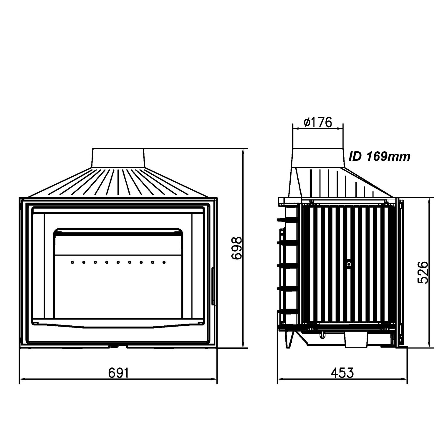 Wood Burning Bordeaux Inset 13kw Stove AVAILABLE TO ORDER - Image 3