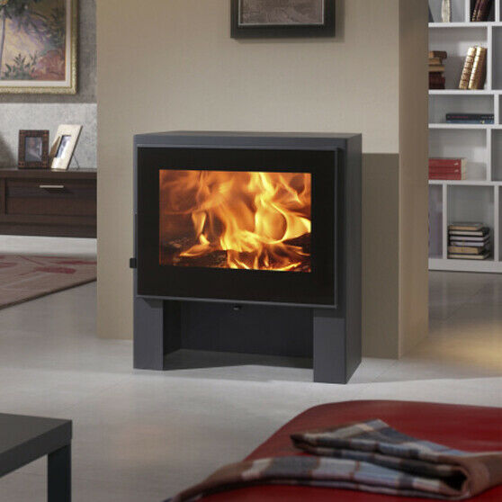 The Naxos 10kw Wood Burning - Multi-fuel Stove on a stand - Image 3
