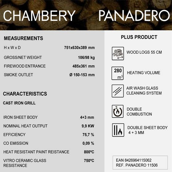 Chambery 10kw Dual Burn Multi-fuel Wood Burning Stove - Image 4