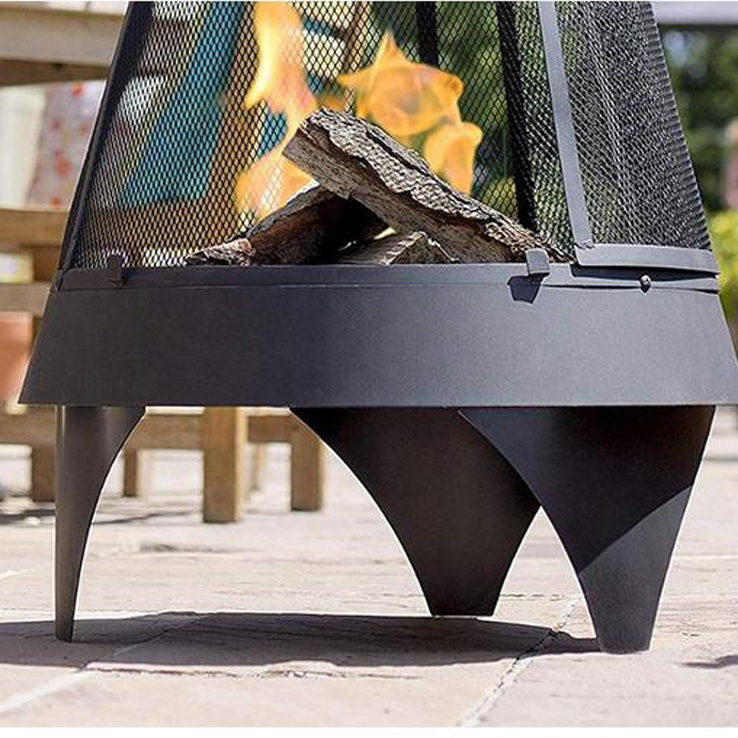 Fire Pit Chiminea Brazier Outdoor Garden Stove Rocket Fire - Image 2