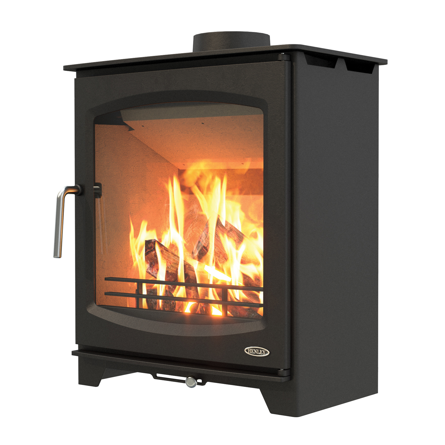 Wood Burning Stove Henley Avon 5kw - Top or Rear Flue Exit 5 Inch - Image 2